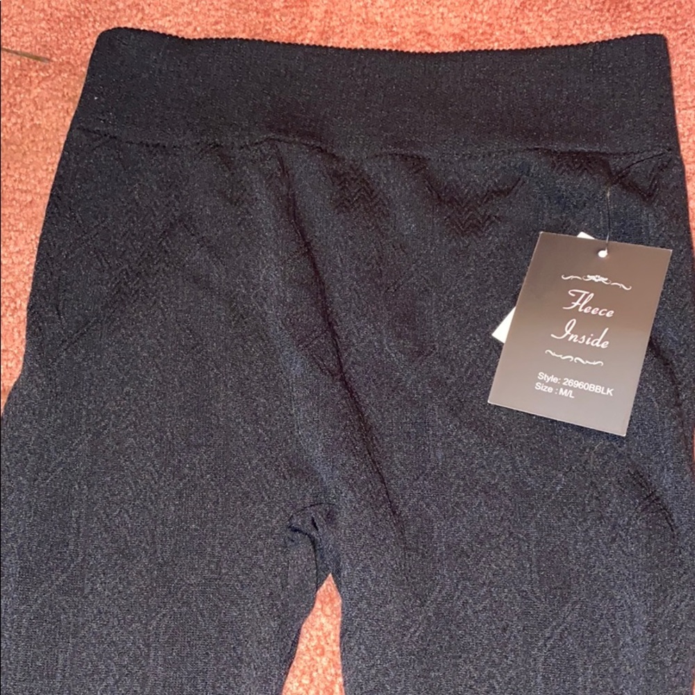 Black fleece leggings